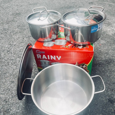Bộ 3 nồi inox Rainy cao cấp  - Hàng Chính Hãng
