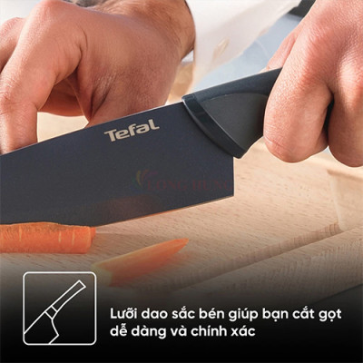 Bộ dao làm bếp và gọt trái cây phủ Titanium Tefal Fresh Kitchen 9cm/15cm K122S205 - Hàng chính hãng