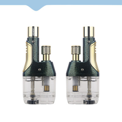 Vỏ Hột Quẹt Bật Lửa Khò Gas 1 Tia Mạnh Mẽ Honest BCZ-796 Thiết Kế Hình Tháp Đôi Bình Chứa Gas Trong Suốt Nhìn Thấy Lượng Gas - Nhiều Màu