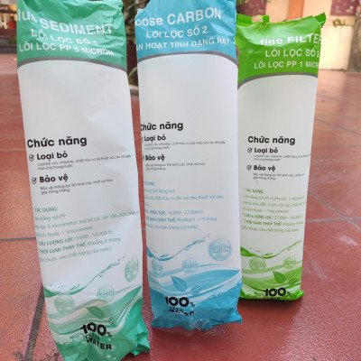 Bộ 3 LÕI LỌC NƯỚC số 1,2,3 lõi lọc thô dùng cho máy lọc nước R.O gia đình