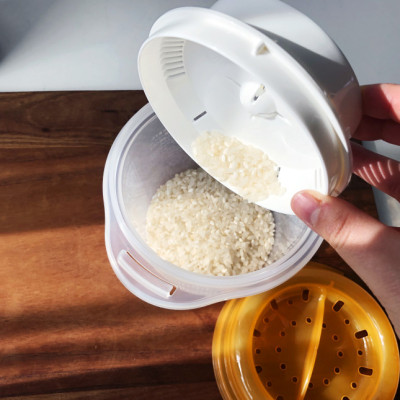 Hộp nấu cơm dùng trong lò vi sóng Inomata 900ml - Hàng nội địa Nhật Bản |#Made in Japan|