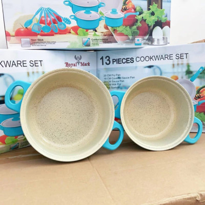 Bộ Nồi Và Chảo Chống Dính 13 Món Nấu Ăn Cho Nhà Bếp Quà Tặng Cho Bạn Bè Và Gia Đình - Bộ Nồi 13 Chi Tiết - HÀNG CHÍNH HÃNG MINIIN