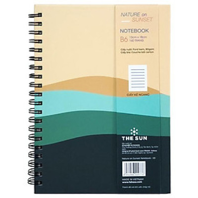 Sổ Lò Xo B6 Kẻ Ngang - 160 Trang 80gsm - Nature On Sunset - The Sun 03