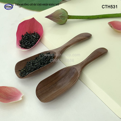 Thìa/Muỗng xúc trà gỗ Óc Chó (15cm) CTH531 - Dùng xúc cafe, xúc gia vị, ăn uống sạch, decor trang trí