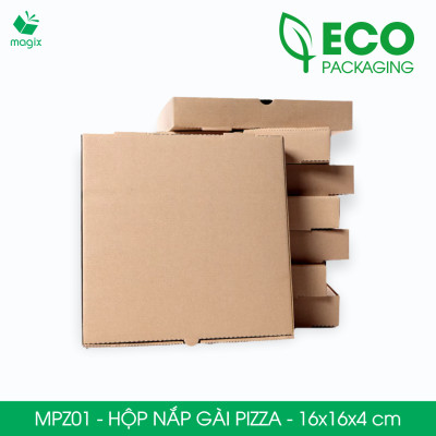 MPZ01 - 16x16x4 cm - 20 Hộp nắp gài pizza đa dụng - Hộp nắp gập, hộp carton gói hàng, hộp quà