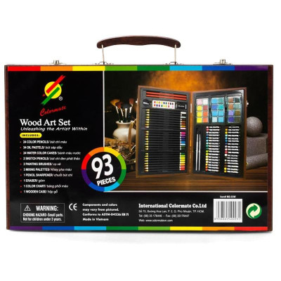 Bộ Hộp Gỗ Màu Vẽ Colormate 93W