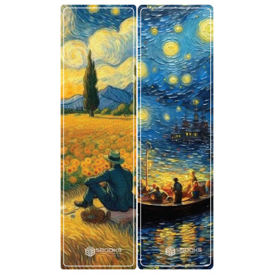 10 Cái Bookmark Kẹp Sách, Dấu Trang Hoạ Tiết Tranh Van Gosh  - SBOOKS