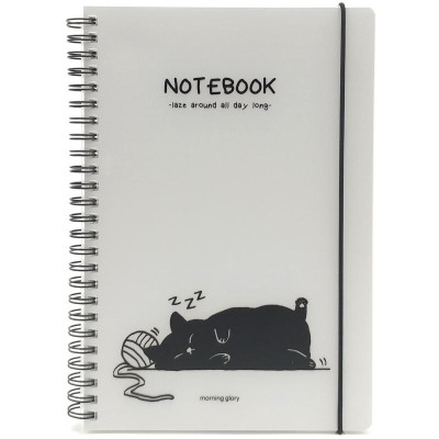 Số Lò Xo Kẻ Ngang Black Cat - Morning Glory 88578 (Mẫu Màu Giao Ngẫu Nhiên)