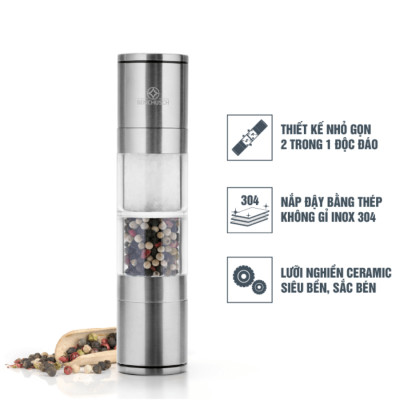 Dụng Cụ Xay Tiêu và Muối 2 trong 1 Benchusch