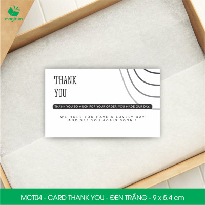 MCT04 - 9x5.4 cm - 500 Card Thank you, Thiệp cảm ơn khách hàng, card cám ơn cứng cáp sang trọng
