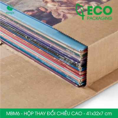 MBM6 - 41x32x7cm - Combo 100 Hộp carton thay đổi chiều cao - Thùng carton đóng hàng