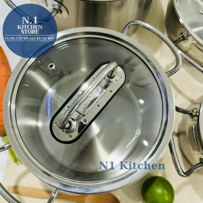 Bộ 4 nồi inox cao cấp Korkmaz Proline - A1147 nắp kính - Hàng Chính Hãng