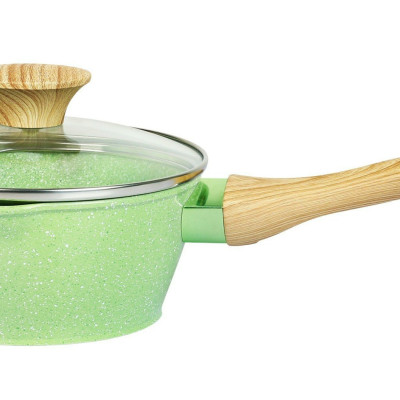 Bộ 3 nồi đúc men đá ceramic Size 16/20/24cm 10 lớp chống dính, miệng rót Green Cook GCS231 sử dụng được các loại bếp-Hàng chính hãng