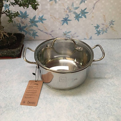 Nồi inox 304 5 đáy nắp kính Fivestar 18cm - Hàng chính hãng