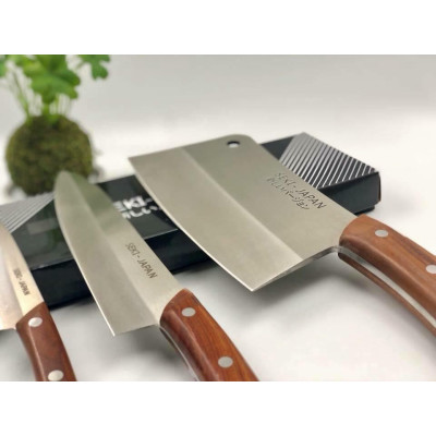 Bộ 3 Dao SEKI NHẬT BẢN. Bộ sp gồm: dao CHẶT XƯƠNG, dao THÁI THỊT, dao GỌT rau củ quả - NỘI ĐỊA NHẬT BẢN