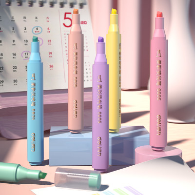  Bút dấu dòng dạ quang màu Macaron Deli – 6 chiếc/ hộp- S605