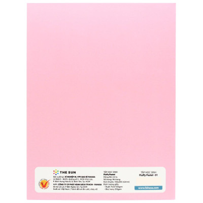 Tập Học Sinh Fluffy Pastel - 4 Ôly - 96 Trang 120gsm - The Sun (Mẫu Bìa Giao Ngẫu Nhiên)