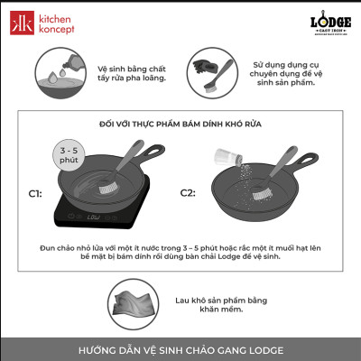 Lodge - Chảo gang nướng - 16.51cm