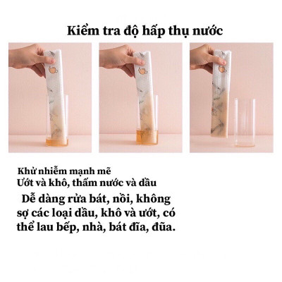 Cuộn Giấy Lau Nhà Bếp Đa Năng Có Thể Tái Sử Dụng Nhiều Lần Tiện Dụng, Tiết Kiệm Thấm Hút Nhanh