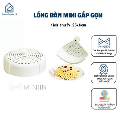 Lồng Bàn Đậy Thức Ăn Mini Gấp Gọn Tiết Kiệm Cho Không Gian Bếp - Lồng bàn nhỏ bằng nhựa tránh bụi - Khay đậy thức ăn - HÀNG CHÍNH HÃNG MINIIN