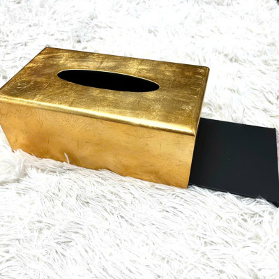 Hộp đựng khăn giấy chữ nhật sơn mài cao cấp Thanh Bình Lê đựng giấy để trong phòng khách hay nhà ăn, đẹp mắt và sang trọng