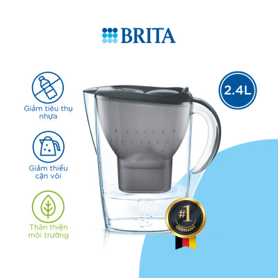 Bình Lọc Nước BRITA Marella Basic Graphite - 2.4L (Kèm Maxtra Plus)