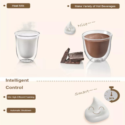 Máy tạo bọt sữa cà phê cao cấp Delonghi Alicia -Tự động ngắt điện an toàn và tiết kiệm điện năng - HÀNG NHẬP KHẨU