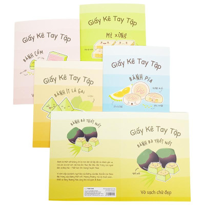 Giấy Kê Tay Tập Bánh Việt - The Sun - Bánh Ít Lá Gai - Màu Cam