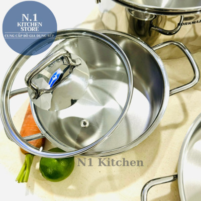 Bộ 4 nồi inox cao cấp Korkmaz Perla - A1606 - Hàng Chính Hãng