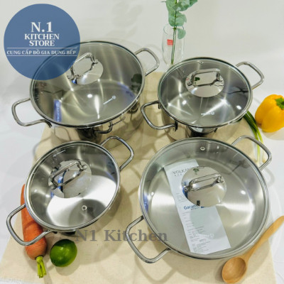 Bộ 4 nồi inox cao cấp Korkmaz Perla - A1606 - Hàng Chính Hãng