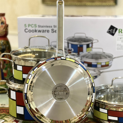 Bộ nồi inox 5 món Langmaster hàng chính hãng bảo hành 12 tháng.