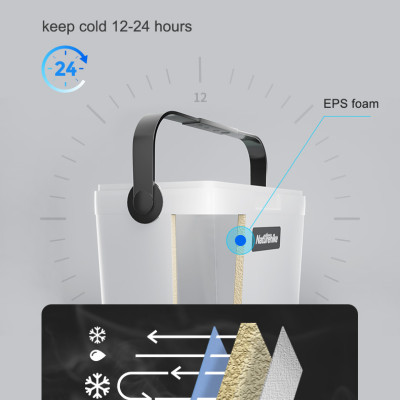 Thùng đựng đá giữ nhiệt Vent Sereno 13.5L có quai sách, thiết kế hiện đại trẻ trung - xuất xứ Nhật Bản