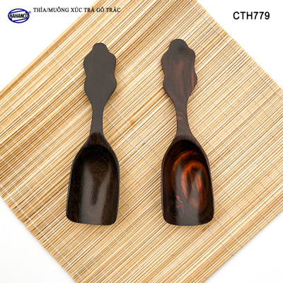 Muỗng xúc trà gỗ trắc/cẩm siêu sạch (HAHANCO) Dụng cụ hữu dụng khi thưởng trà - CTH779