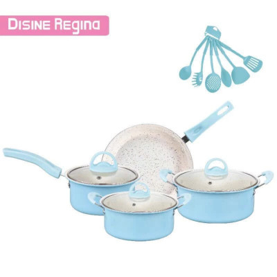 Bộ Nồi Và Chảo Chống Dính 13 Món Nấu Ăn Cho Nhà Bếp Quà Tặng Cho Bạn Bè Và Gia Đình - Bộ Nồi 13 Chi Tiết - HÀNG CHÍNH HÃNG MINIIN