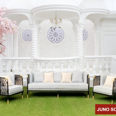 Bộ sofa cao cấp Đông Dương khung đồng Juno Sofa băng 2m và 2 đơn