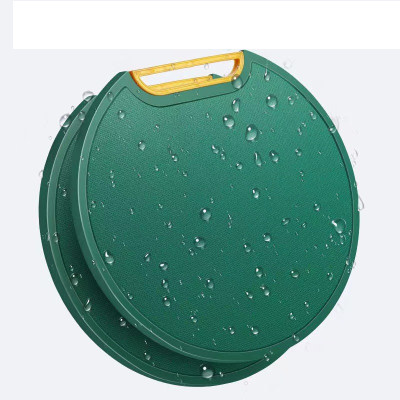 Thớt Tròn Xanh Lá, Thớt Nhựa PE Đa Năng Chống Trơn Trượt, Nấm Mốc, Kháng Khuẩn, Tay Nắm Nhựa Xoay Dựng Thẳng Thớt Tiện Lợi