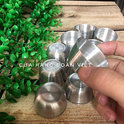 Khuôn bánh bò, khuôn nhôm làm bánh bò bông 4. 2 x 2, 5cm - Combo 10 khuôn - Dụng cụ làm bánh. Chuyên phục vụ Sp Gia dụng