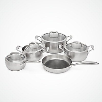 Bộ Nồi Từ Châu Âu Inox 9 Món Malloca SA-2041 - Hàng Chính Hãng