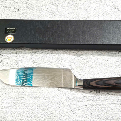 DAO - DAO BẾP NHẬT BẢN SANTOKU THÉP DAMASCUS MÃ A3 DT116 nt topcomshop vn