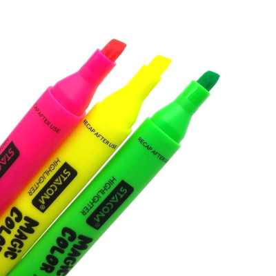 Vỉ 3 Bút Dạ Quang Stacom VHL106