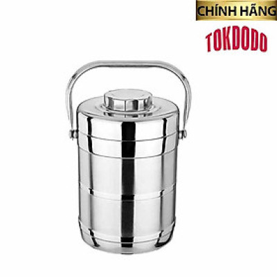 Cặp Lồng Inox 3 Tầng 1.4 - 2 Lít -Cặp Lồng Đựng Cơm Cháo Phở Giữ Nhiệt Cao Cấp Chính Hãng TOKDODO