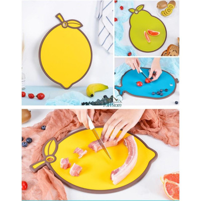 Thớt nhựa kháng khuẩn Lock&Lock viền Silicone nhiều hình dạng màu sắc CSC55