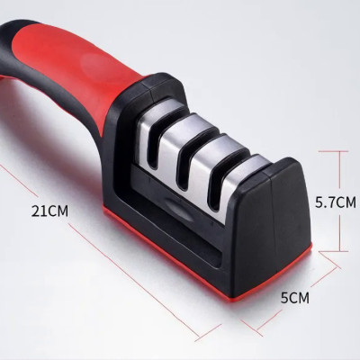 Dụng cụ mài dao kéo KGZ08 đa năng cực sắc bén dễ sử dụng, tốc độ nhanh tiện lợi (màu ngẫu nhiên) 3rãnh- Hàng chính hãng