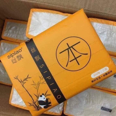 COMBO 5 HỘP GIẤY ĂN THAN TRE SIÊU DAI GẤU TRÚC SIPIAO  - AN TOÀN KHÔNG TẨY TRẮNG SIÊU MỊN