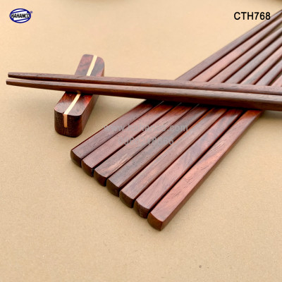 Đũa gỗ Trắc vuông xuất Nhật dành riêng cho bé (1 đôi) tập gắp làm quen với đôi đũa (CTH768) tạo thói quen dùng đúng đồ của mình - an toàn sức khỏe - không chất độc hại
