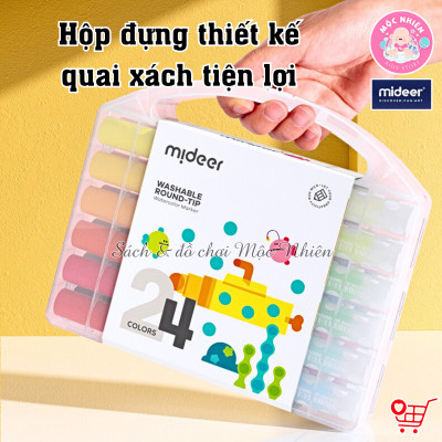 Bút Lông Màu Nước Round-tip Washable Marker, Bút Chấm Màu Đồ Dùng Học Tập Cho Bé - Mideer