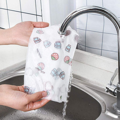 Combo 2 cuôn khăn lau đa năng có thể tái sử dụng họa tiết hoạt hình
