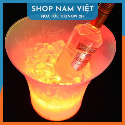 Xô Đá Ướp Lạnh Có Đèn LED