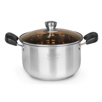 Bộ nồi inox cao cấp 3 đáy, nồi chống dính bếp từ Green Cook GCS08-T1 Hàng chính hãng