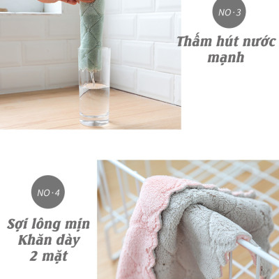 Bộ 10 khăn lau 2 mặt siêu thấm- Khăn lau không phai màu không rụng sợi- nhanh khô- Khăn lau bếp, khăn lau kính, lau bát lau tay